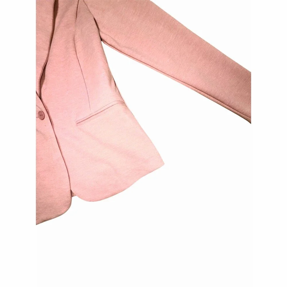 ICHI Kate Blazer Blush Pink Slim Fit Single Button Workwear Jacket S